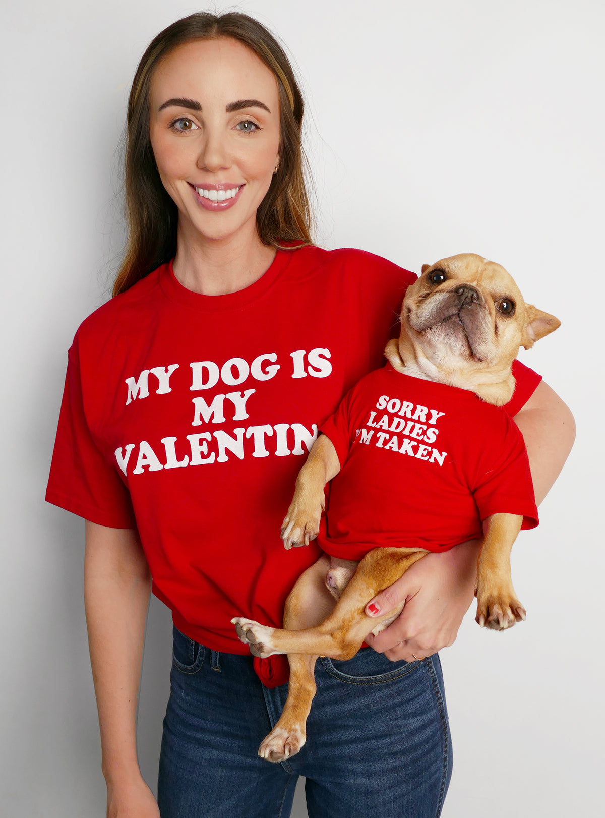 My Dog Is My Valentine Matching T-Shirt Set