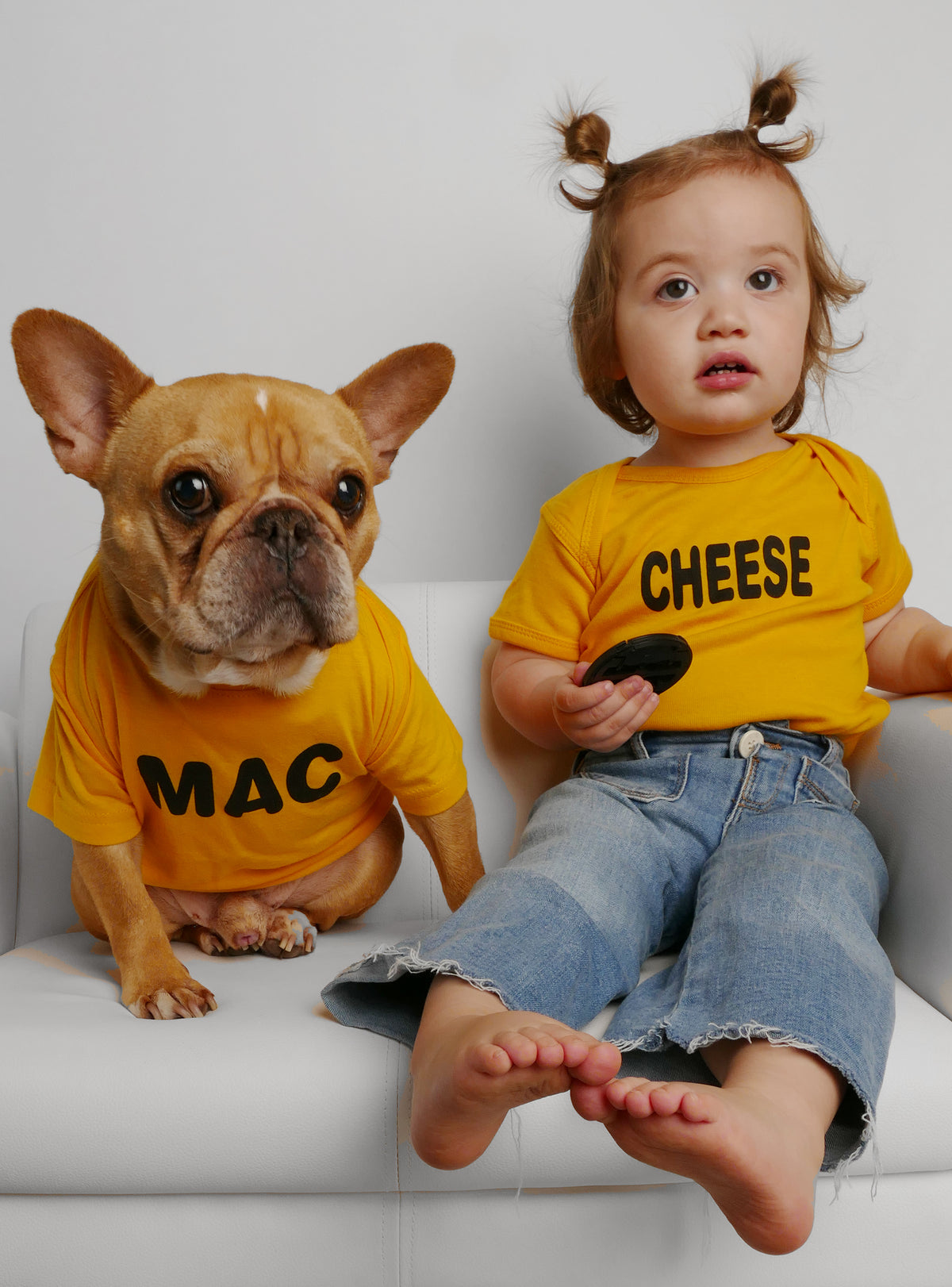 Mac + Cheese (2-Pack) Baby + Dog Set