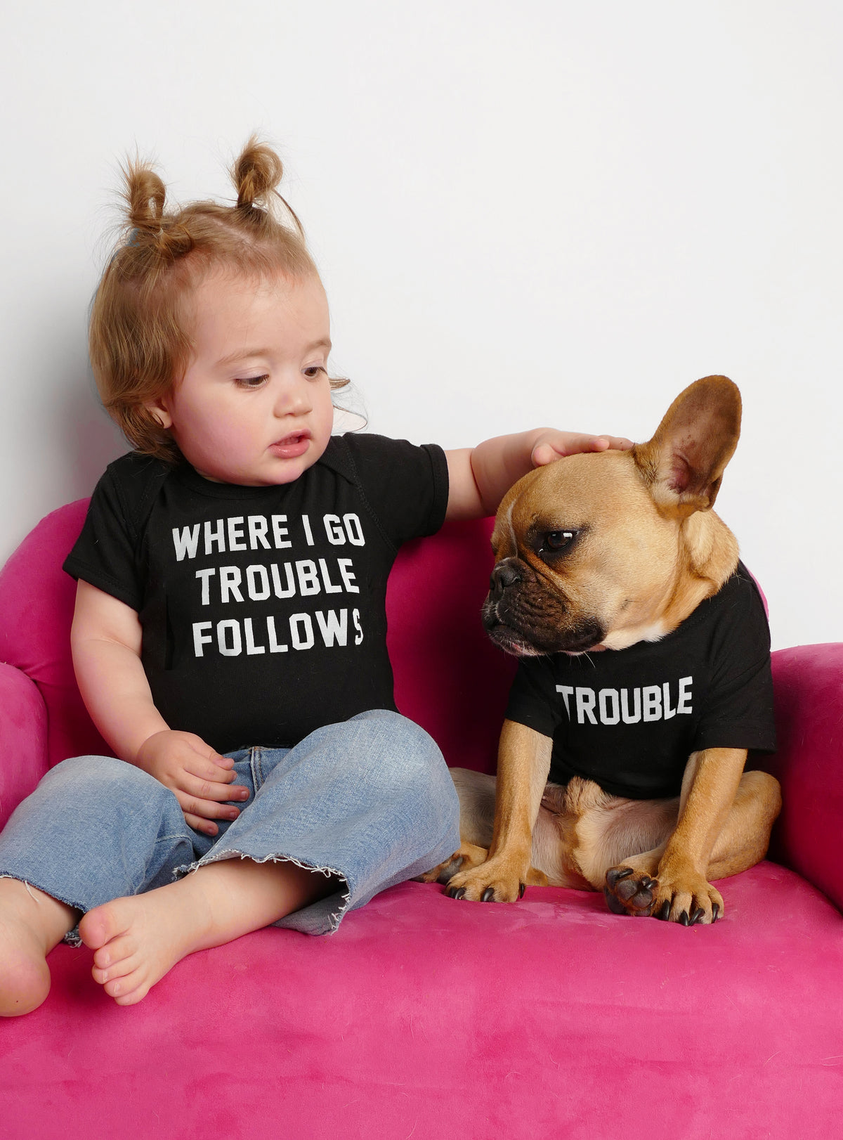 Trouble Follows (2-Pack) Baby + Dog Set