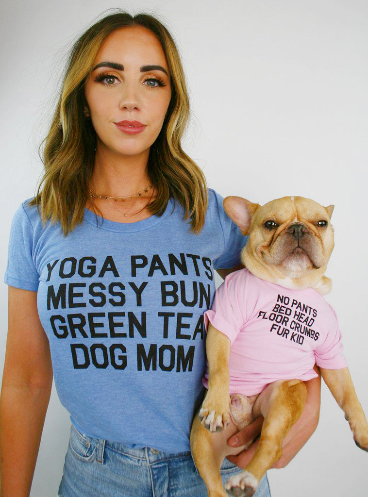 Dog Mom + Fur Kid Matching T-Shirt Set