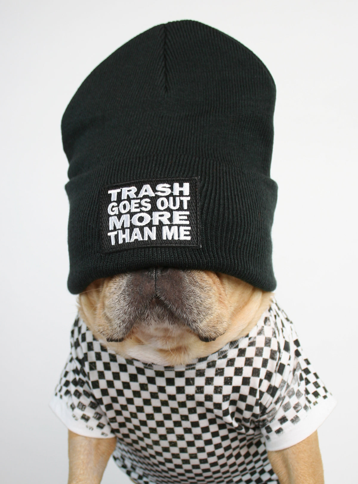 Trash Goes Out More Than Me Beanie