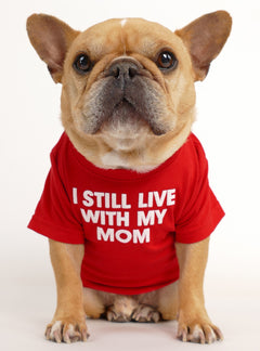 I Still Live With My Mom Dog Tee Club Huey