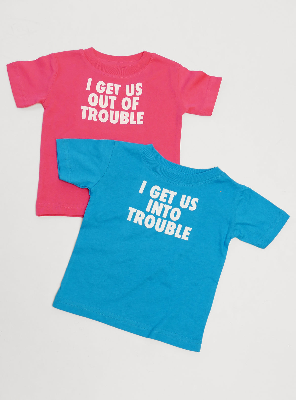 I Get Us Into + Out Of Trouble (2-Pack) Dog Tee