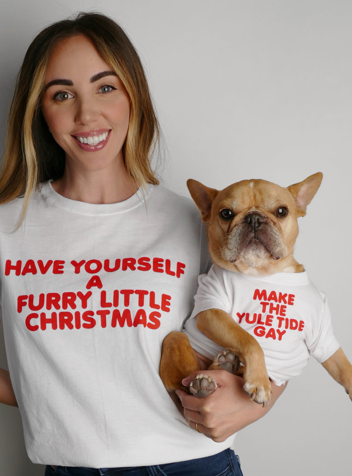Furry Little Christmas Matching T-Shirt Set